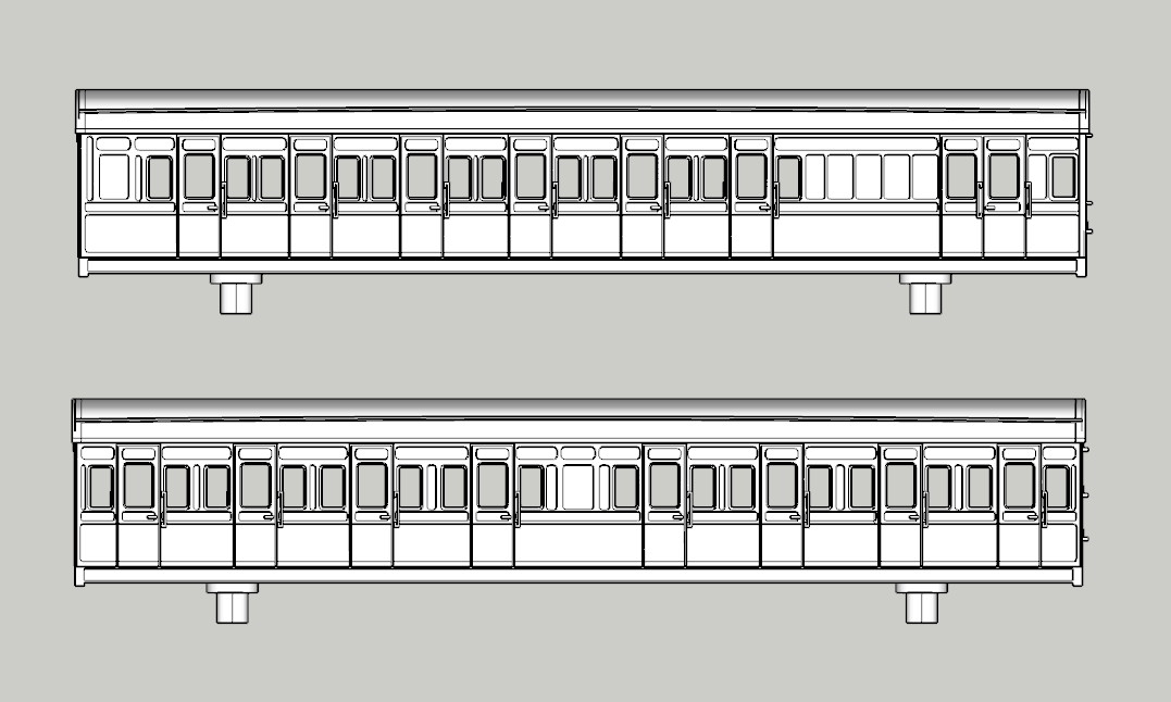 (image for) (N) LBSCR Balloon Push-Pull 2 Coach Bundle - Set 734
